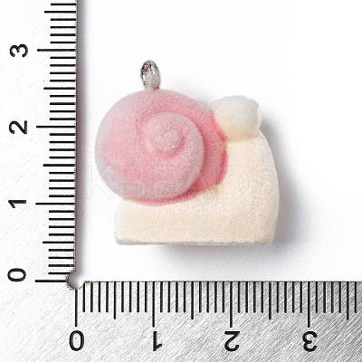 Flocky Opaque Resin Pendants RESI-G105-02D-1