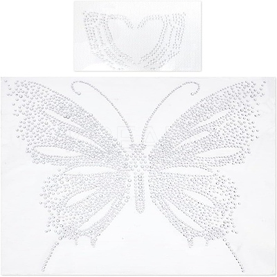 2 Sheets 2 Style  Glitter Hotfix Rhinestone DIY-GF0006-60-1