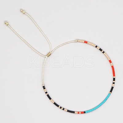 Adjustable Plastic Beaded Slider Bracelets YS6543-8-1