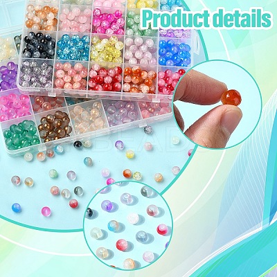 2 Sets 2 Styles DIY Alloy Enamel Pendants & Glass Beads Stretch Bracelets Making Kits DIY-YW0011-85-1