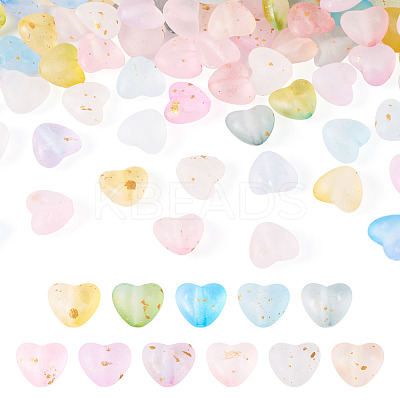 110Pcs 11 Colors Frosted Transparent Acrylic Beads OACR-TA0003-52-1