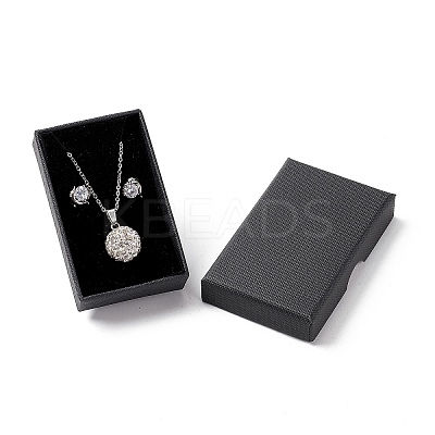 Paper with Sponge Mat Necklace Boxes LS-OBOX-G018-02B-1