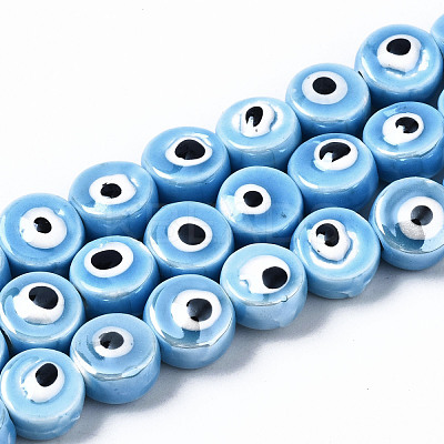 Handmade Porcelain Ceramic Beads Strands PORC-T006-04P-1