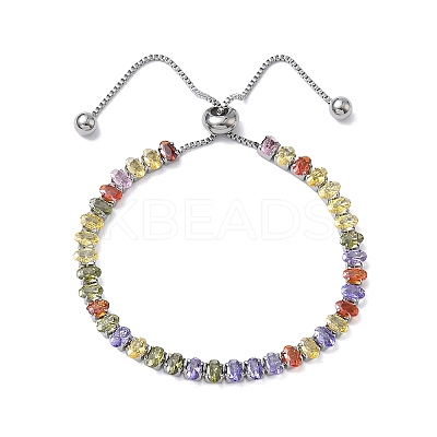 304 Stainless Steel Pave Cubic Zirconia Tennis Bracelets BJEW-G754-03P-05-1