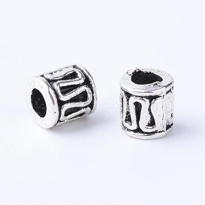 Tibetan Style Alloy Spacer Beads TIBE-Q063-67AS-RS-1