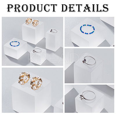 4Pcs 3 Style Acrylic Decoration Accessories Display Bases for Jewelry Presentation ODIS-PH0001-42-1