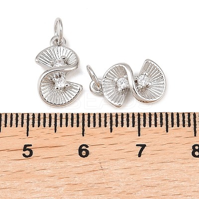 Brass Micro Pave Cubic Zirconia Charms KK-Z146-28P-1