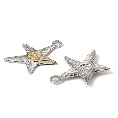 Marine Organism 304 Stainless Steel Pendants STAS-T068-55A-GP-1