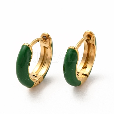 Enamel Hoop Earrings EJEW-G344-02G-04-1