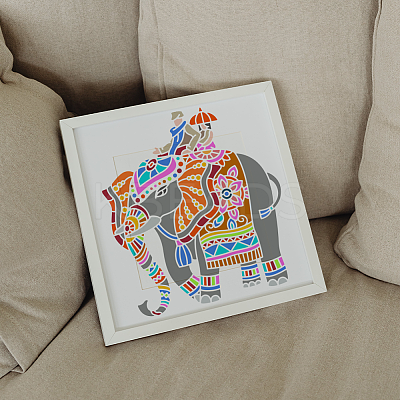 1 Set PET Hollow Out Drawing Painting Stencils DIY-MA0004-70B-1