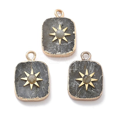 Natural African Turquoise(Jasper) Sun Pendants STAS-R130-73G-1