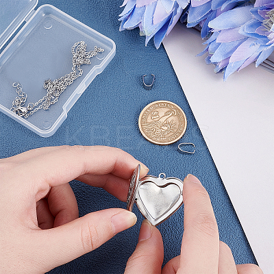 Heart Pendant Necklace DIY Making Kit DIY-DC0001-19-1