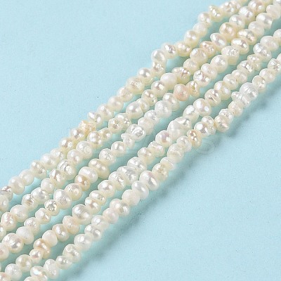 Natural Keshi Pearl Beads Strands PEAR-E018-64-1