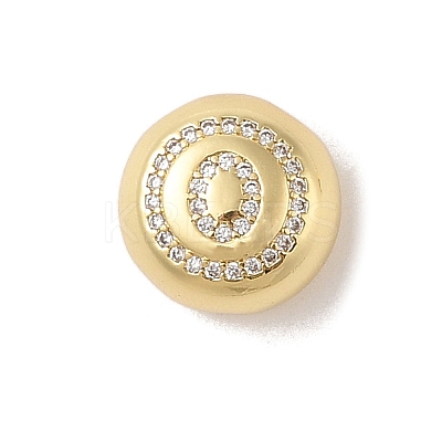Rack Plating Brass & Cubic Zirconia Pendants KK-Z047-07G-O-RS-1