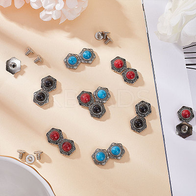 21 Sets 3 Colors Alloy Decorative Rivets FIND-GF0005-35-1