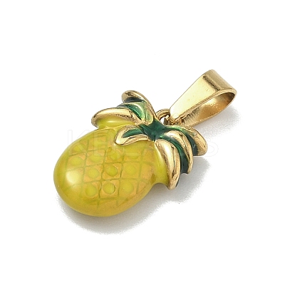304 Stainless Steel Enamel Fruit Vegetable Charms STAS-F336-02A-G-1
