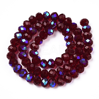 Electroplate Glass Beads Strands EGLA-A034-T4mm-L21-1