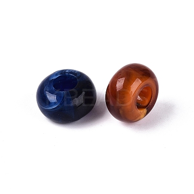 Two Tone Acrylic European Beads OACR-Q200-29-1