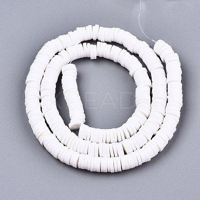 Handmade Polymer Clay Beads Strands CLAY-R089-6mm-077-1