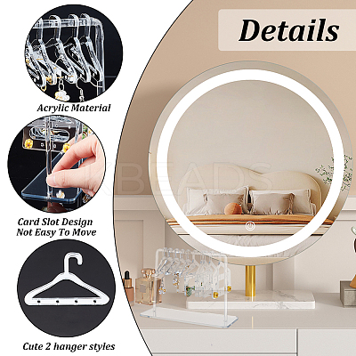 2 Sets Acrylic Earring Display Hanger Rack EDIS-PH0001-42A-1