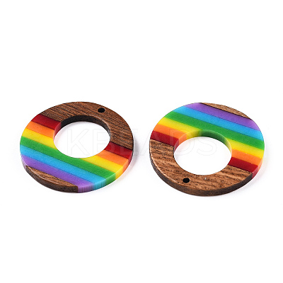 Opaque Resin & Walnut Hollow Pendants RESI-TAC0026-05U-1