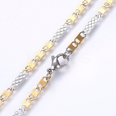 304 Stainless Steel Mariner Link Chains Necklaces NJEW-P223-08GP-1