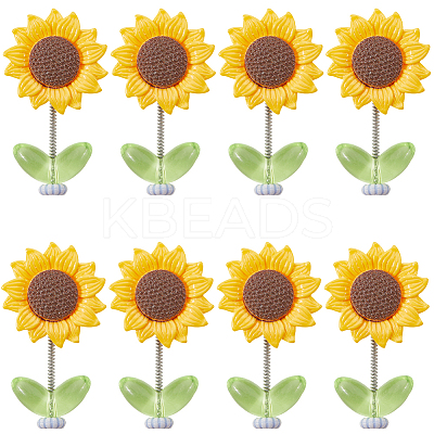 Resin Sunflower Decoration for Car AJEW-CN0003-15-1