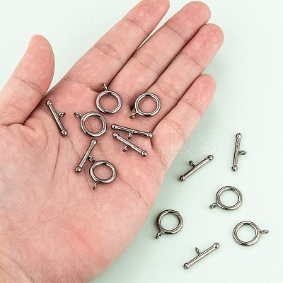 Brass Ring Toggle Clasps LS-KK-L116-30B-1