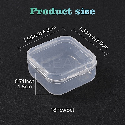 Transparent Plastic Bead Containers CON-YW0001-04-1