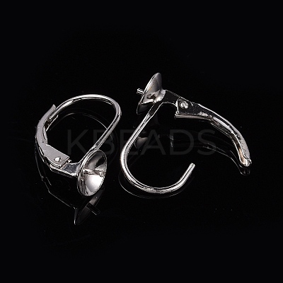 Anti-Tarnish Rhodium Plated 925 Sterling Silver Leverback Earring Findings X-STER-I017-084I-P-1