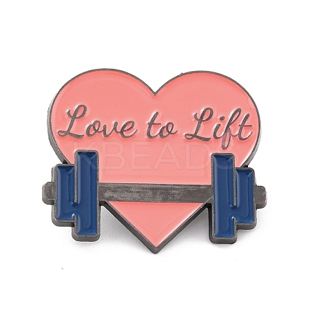 Love To Lift Enamel Pin JEWB-O008-F03-1