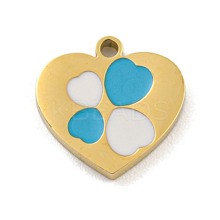 316 Surgical Stainless Steel Enamel Charms STAS-M073-32A-01G-1