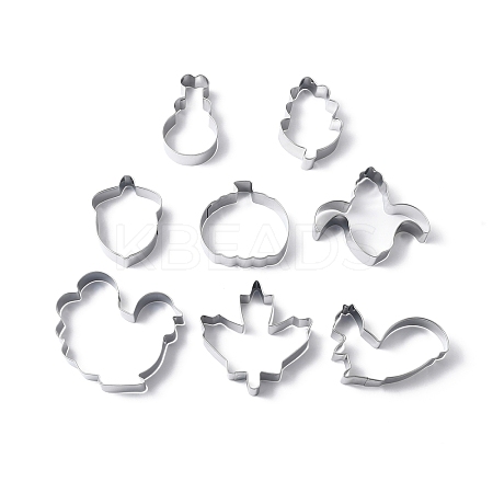Non-Tarnish Thanksgiving 430 Stainless Steel Cookie Mold DIY-E068-01P-02-1