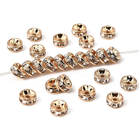 Brass Rhinestone Spacer Beads RB-A014-Z6mm-01LG-NF-1