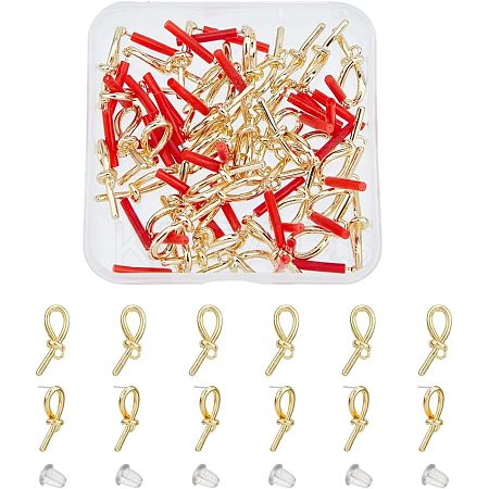 40Pcs Alloy Stud Earring Findings FIND-FH0005-75-1