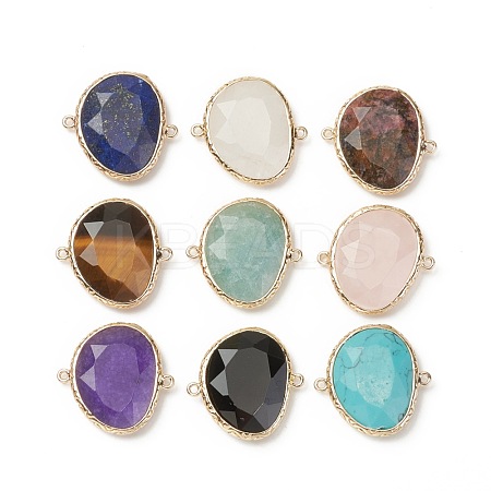 Natural & Synthetic Gemstone Links Connectors G-D058-10G-1