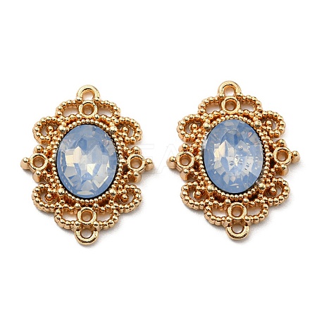 Golden Plated Alloy Oval Connector Charms LS-FIND-B022-02G-04-1