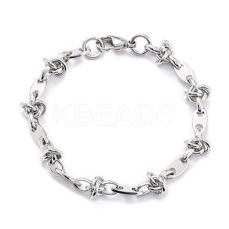 Non-Tarnish 304 Stainless Steel Link Chain Bracelet for Men Women LS-BJEW-Z011-21P-1