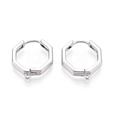 Brass Hoop Earring Findings KK-N267-33P-1