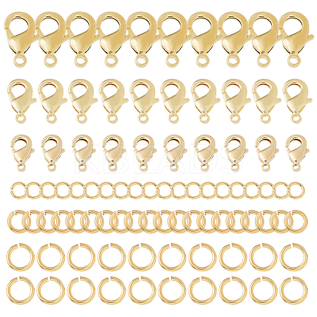 30Pcs Brass Lobster Claw Clasps KK-HS0001-37-1