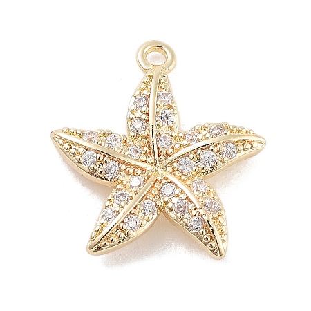 Brass Pave Clear Cubic Zirconia Pendants LS-KK-Z061-09G-01-1