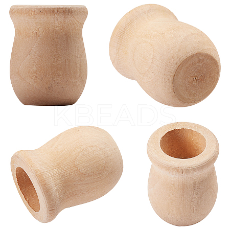 Unfinished Blank Wooden Vase WOOD-GF0001-04-1