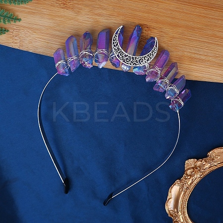 Electroplated Quartz Crystal Hair Bands PW-WG374A4-06-1