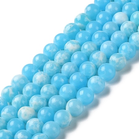 Synthetic Imperial Jasper Dyed Beads Strands G-D077-A01-01E-1