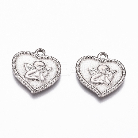 Non-Tarnish 304 Stainless Steel Angel Pendants LS-X-STAS-G218-07P-1