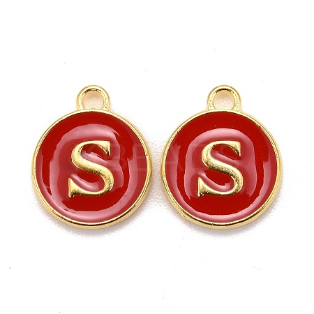 Golden Plated Alloy Enamel Charms LS-ENAM-S118-03S-1