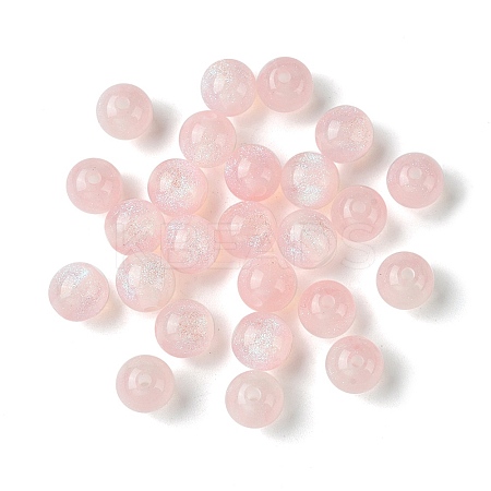 25Pcs Round Imitation Cat Eye Resin Beads RESI-FS0001-65A-1