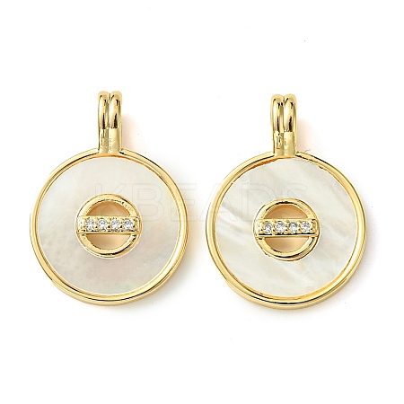 Brass Micro Pave Clear Cubic Zirconia Pendants KK-M277-05A-G-1