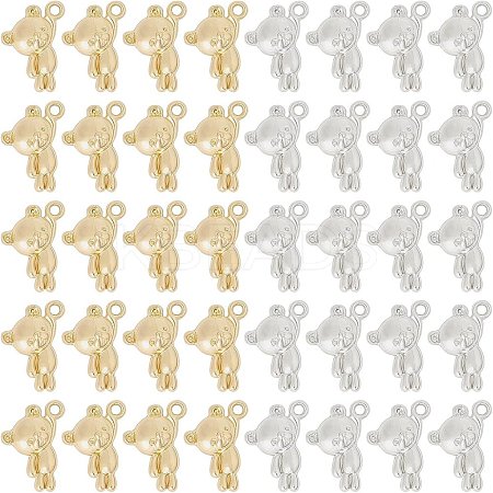 40Pcs 2 Colors Rack Plating Alloy Charms PALLOY-CA0002-39-1