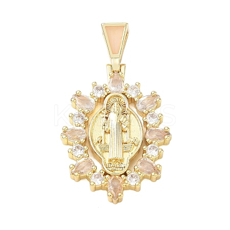 Religion Brass Pave Cubic Zirconia Pendants CU-CBA83A6-01C-G04-1